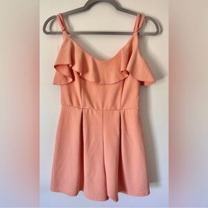 Altar’d State Light Peachy Pink Ruffle Romper 🌸 Size Small